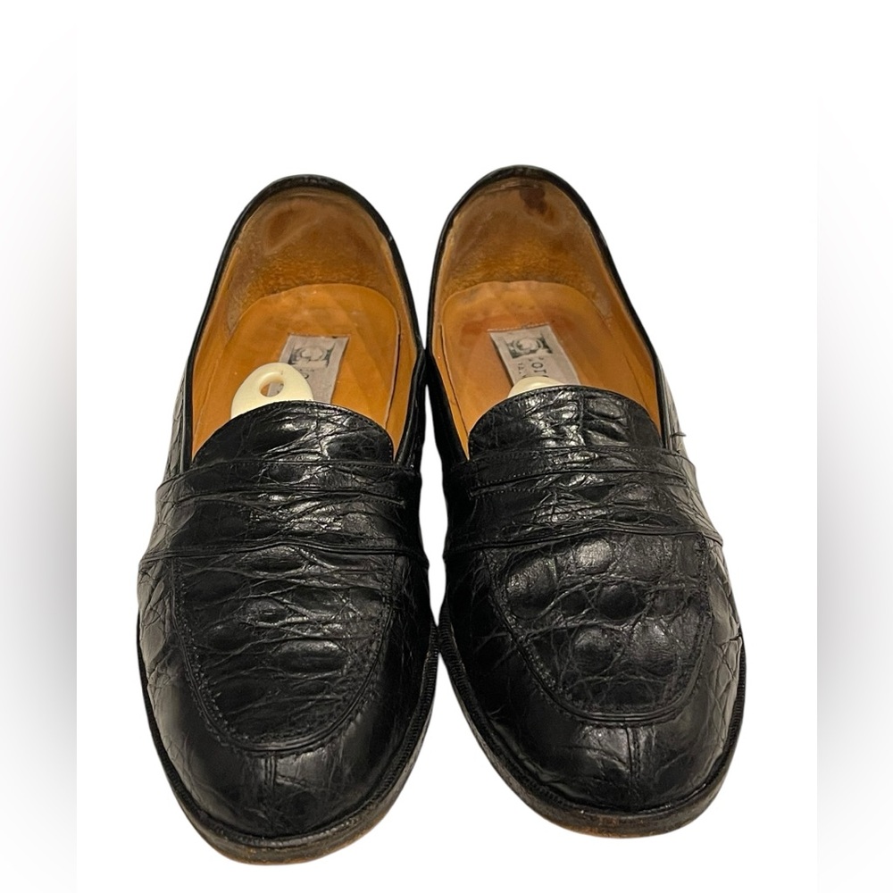 Giorgio’s of Palm Beach Brown Crocodile Men’s Loafers Shoes Size :8.5